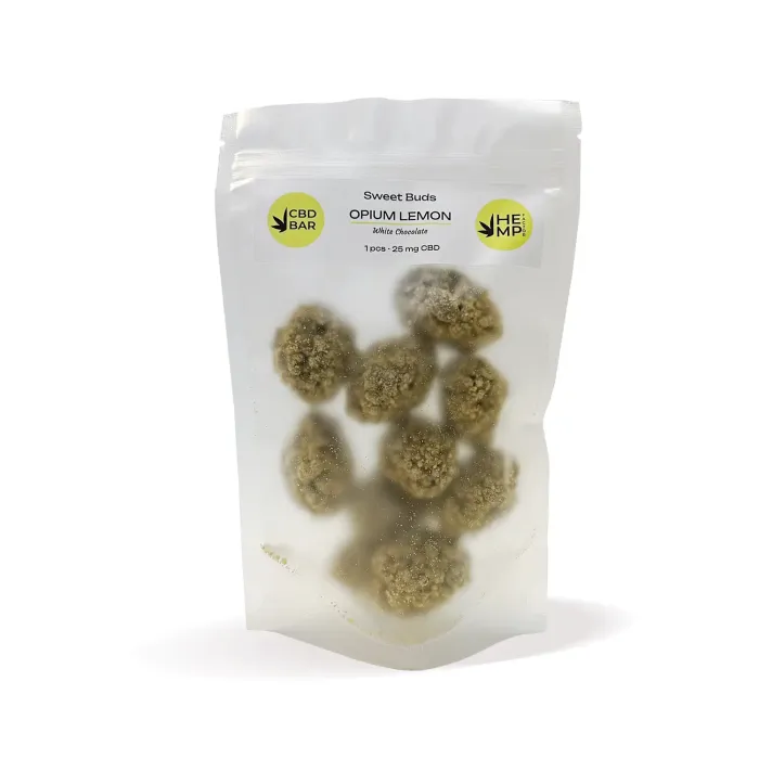 Sweet buds Opium Lemon 100г 25мг CBD в молочном шоколаде