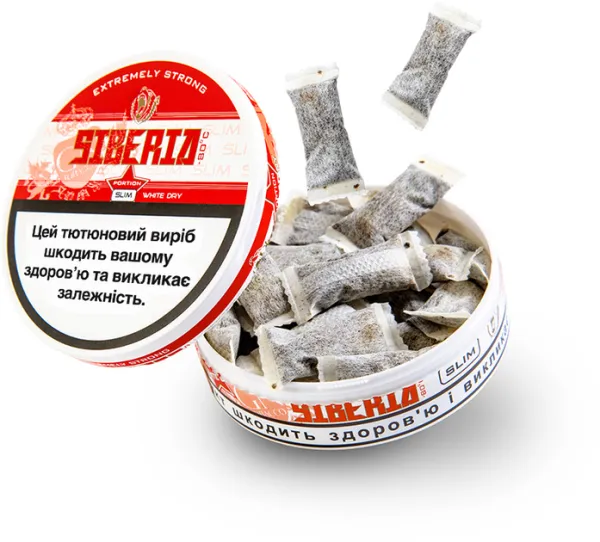 Тютюнові подушечки Siberia Slim Red White Dry 43mg