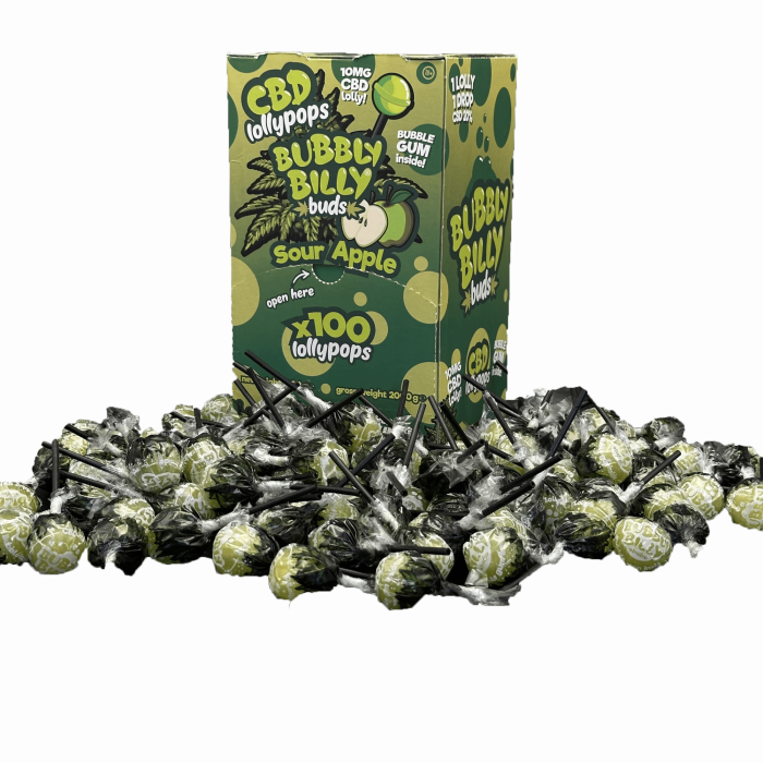 Льодяник CBD 10mg Sour Apple Bubbly Billy