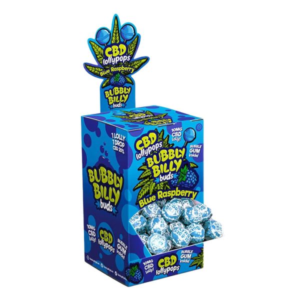 Леденец CBD 10mg Blue Raspberry Bubbly Billy