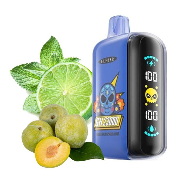 Elf Bar GH23000 Green Plum Sour Lime (Зелена слива, кислий лайм)