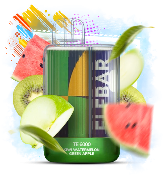 ELF BAR TE6000 Kiwi Watermelon Green Apple