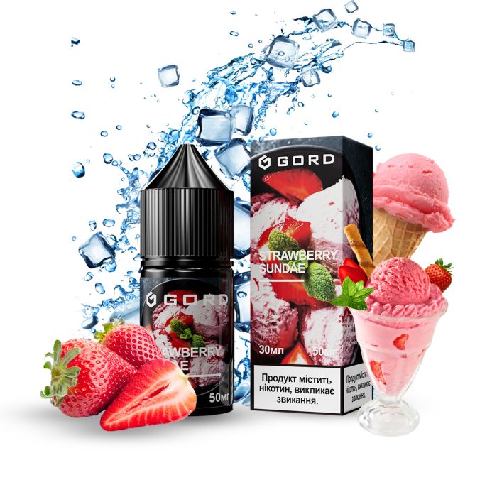 Сольова Рідина Gord Strawberry Sundae 30 ml
