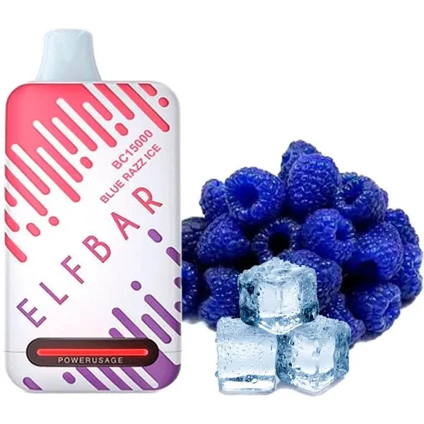 Elf Bar BC15000 Blue Razz Ice (Голубая малина, лед)