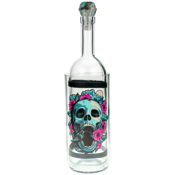 Стеклянный Водник Flowers Weed Skull